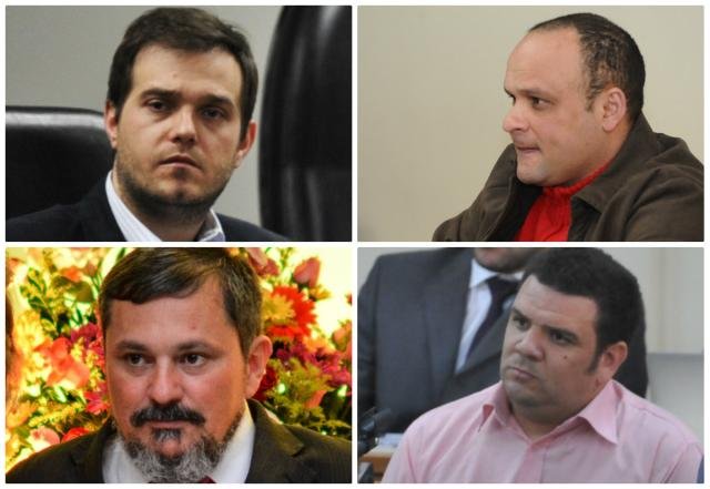 Da esquerda para a direita, Elissandro Spohr (Kiko), Luciano Bonilha Leão, Mauro Hoffmann e Marcelo de Jesus dos Santos
